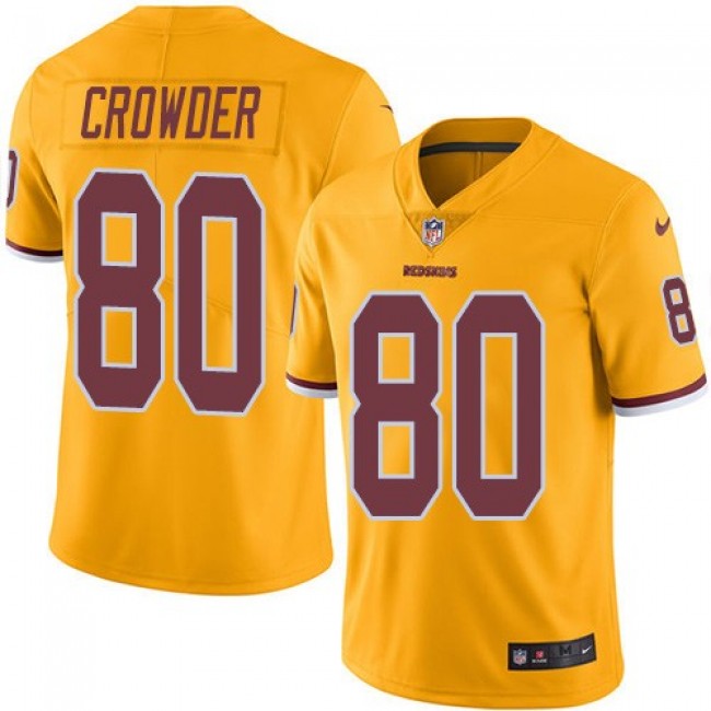 Washington Redskins #80 Jamison Crowder Gold Youth Stitched NFL Limited Rush Jersey