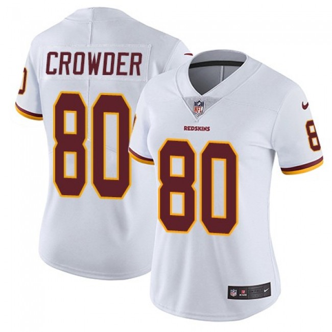 Women's Redskins #80 Jamison Crowder White Stitched NFL Vapor Untouchable Limited Jersey