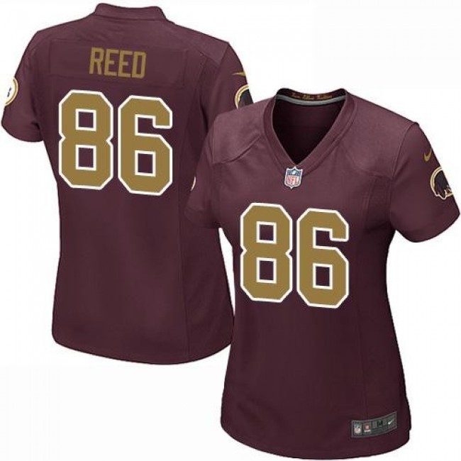 Women's Redskins #86 Jordan Reed Burgundy Red Alternate Stitched NFL Elite Jersey