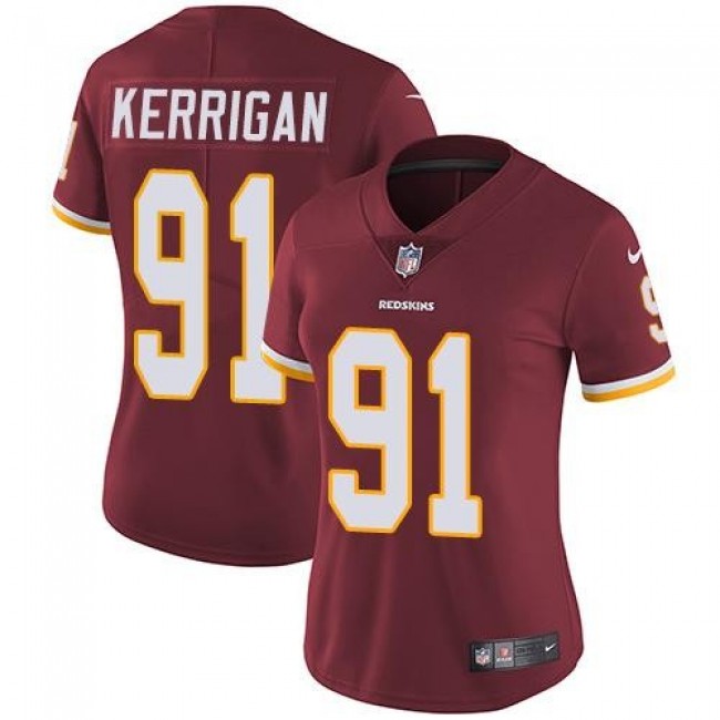 Women's Redskins #91 Ryan Kerrigan Burgundy Red Team Color Stitched NFL Vapor Untouchable Limited Jersey