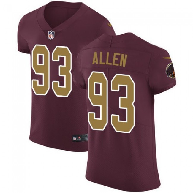 Nike Redskins #93 Jonathan Allen Burgundy Red Alternate Men's Stitched NFL Vapor Untouchable Elite Jersey