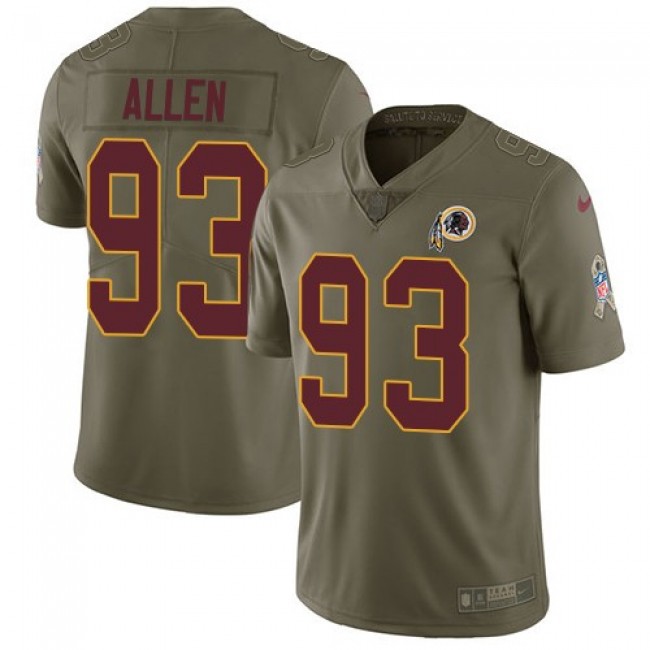 Nike Redskins #93 Jonathan Allen Olive Men's Stitched NFL Limited 2017 Salute to Service Jersey