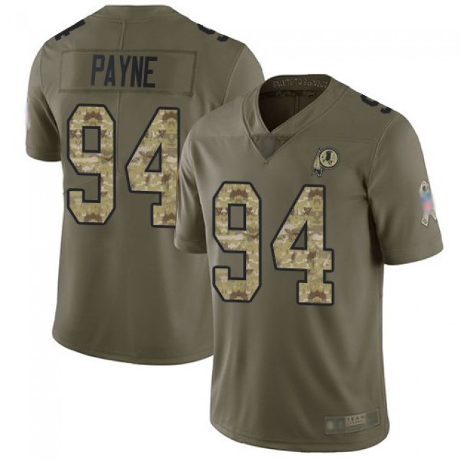 Nike Redskins #94 Da'Ron Payne Olive/Camo Men's Stitched NFL Limited 2017 Salute To Service Jersey