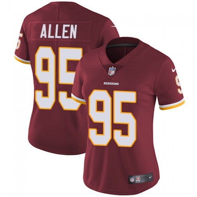 Women's Redskins #95 Jonathan Allen Burgundy Red Team Color Stitched NFL Vapor Untouchable Limited Jersey