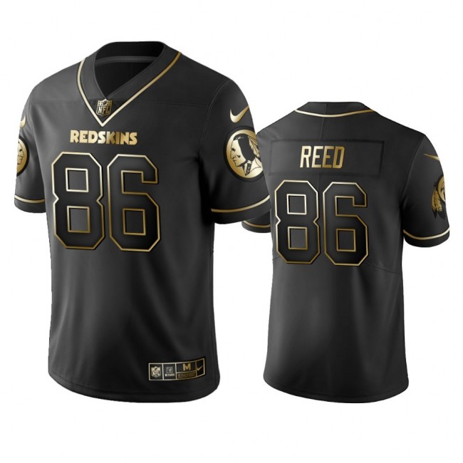 Redskins #86 Jordan Reed Men's Stitched NFL Vapor Untouchable Limited Black Golden Jersey