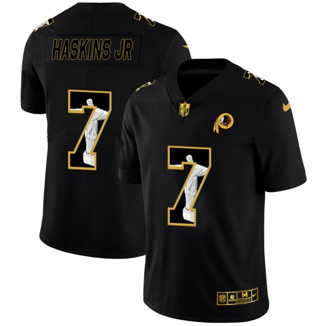 Washington Redskins #7 Dwayne Haskins Jr Men's Nike Carbon Black Vapor Cristo Redentor Limited NFL Jersey