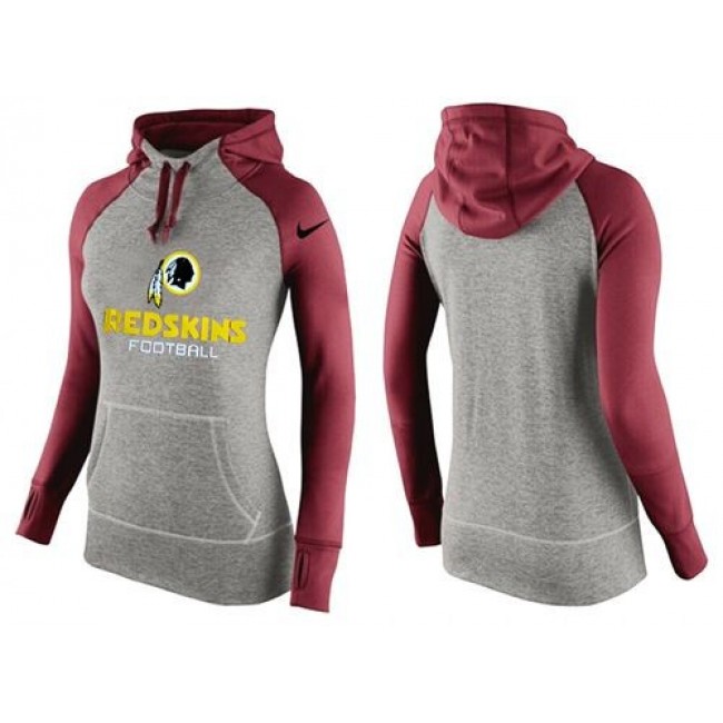 Women's Washington Redskins Hoodie Grey Red-1 Jersey